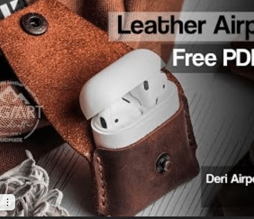 Выкройка простой в реализации кожаный кейс/чехол для наушников Airpods